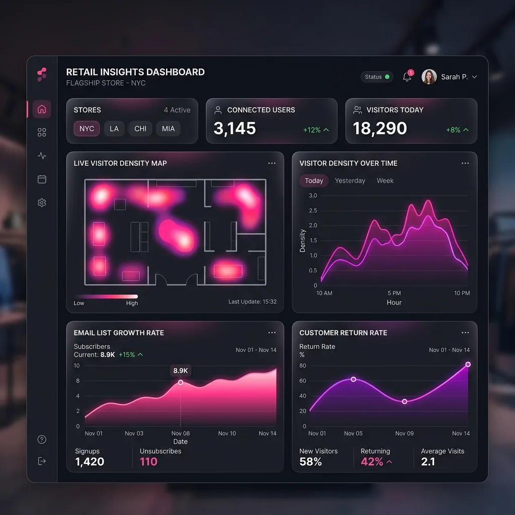 Retail footfall analytics dashboard